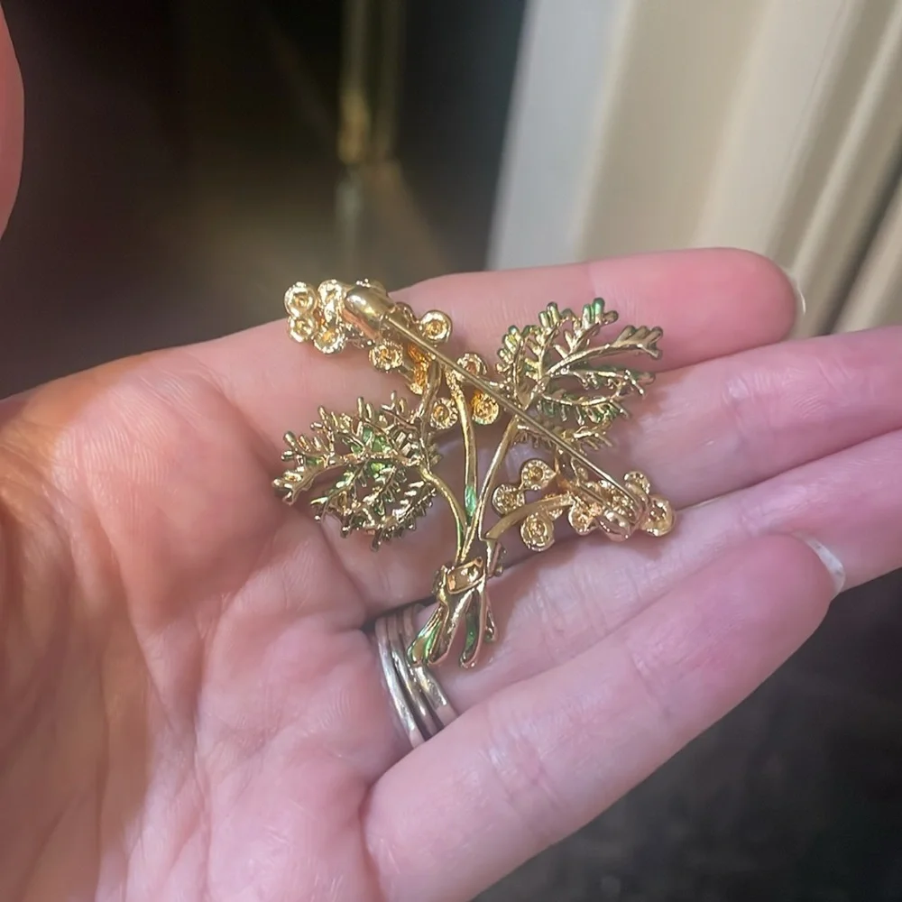 Holly Branch Brooch